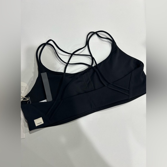 Vuori Women's XL Tempo Sports Bra Black NWT Active Strap Detail Stretch Fabric - Picture 8 of 8